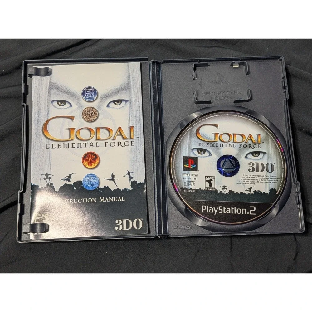 Godai Elemental Force PS2 Game 3DO 2002 Black Label CIB‎ Tested
